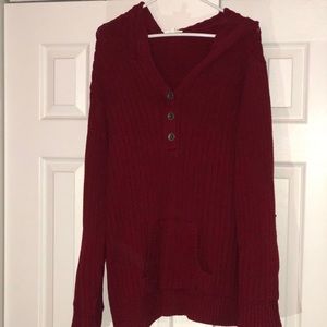 FASHION BUG Red hooded sweater.